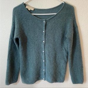 Sezane Gaspard Jumper Size Small Sage Rare Super Kid Mohair Baby Alpaca